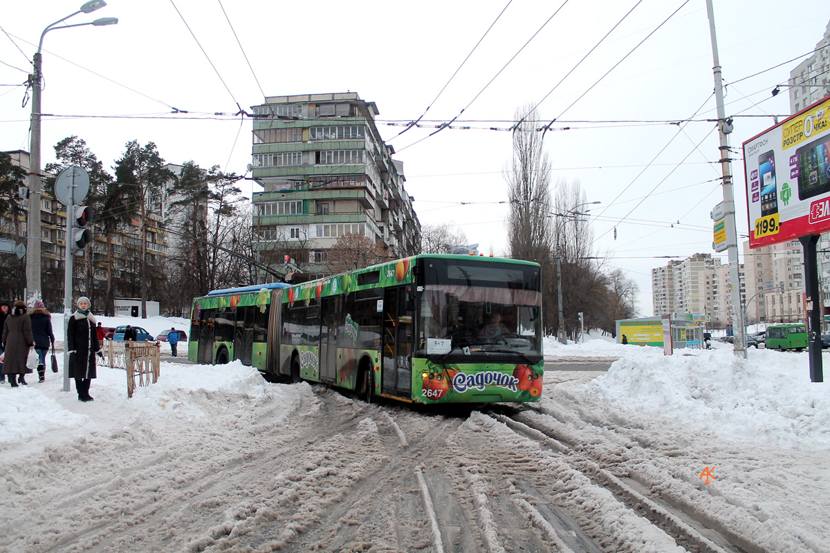Киев, ЛАЗ E301D1 № 2647; Киев — Снегопад 22-24 марта 2013