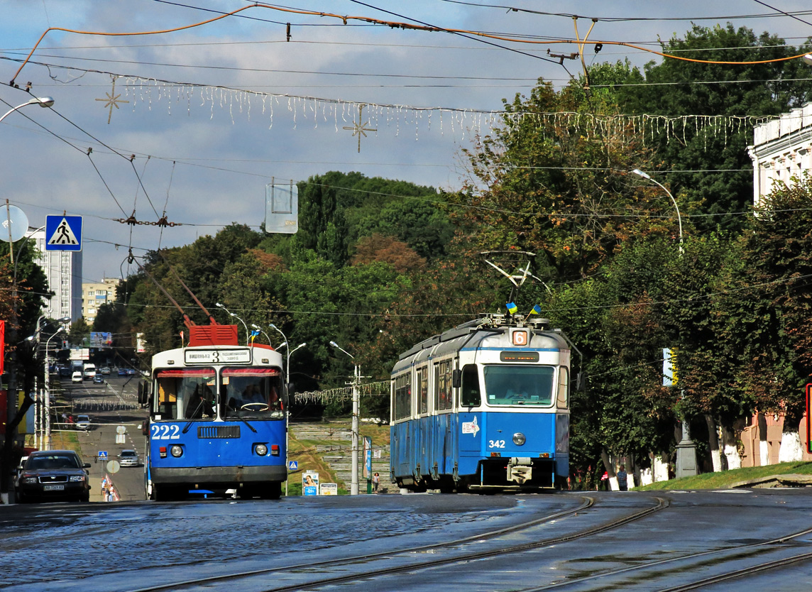 Винница, SWS/SIG/BBC Be 4/6 "Mirage" № 342; Винница, ЗиУ-682Г-016 (012) № 222