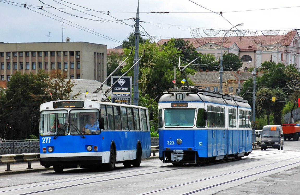 Винница, SWS/SIG/BBC Be 4/6 "Mirage" № 323; Винница, ЗиУ-682В-012 [В0А] № 277