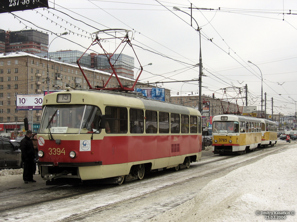 Москва, МТТЧ № 3394; Москва, Tatra T3SU № 3765