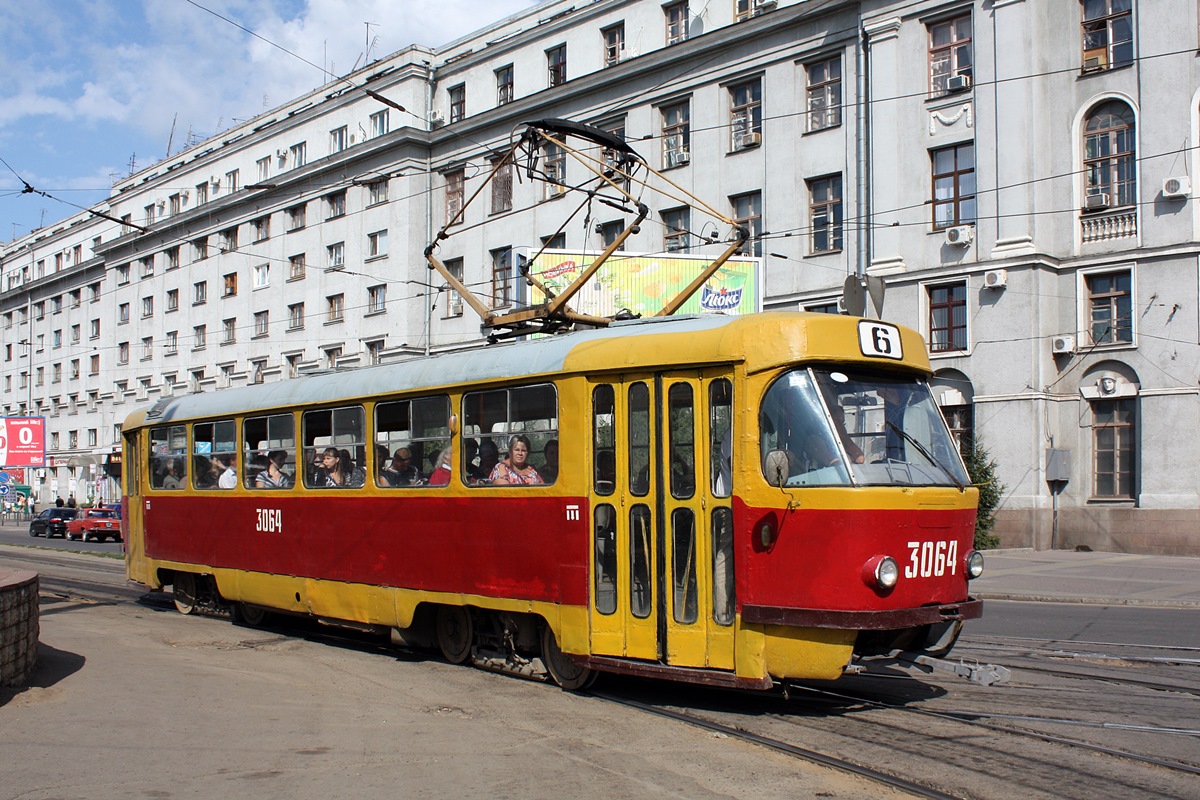 Харьков, Tatra T3SU (двухдверная) № 3064