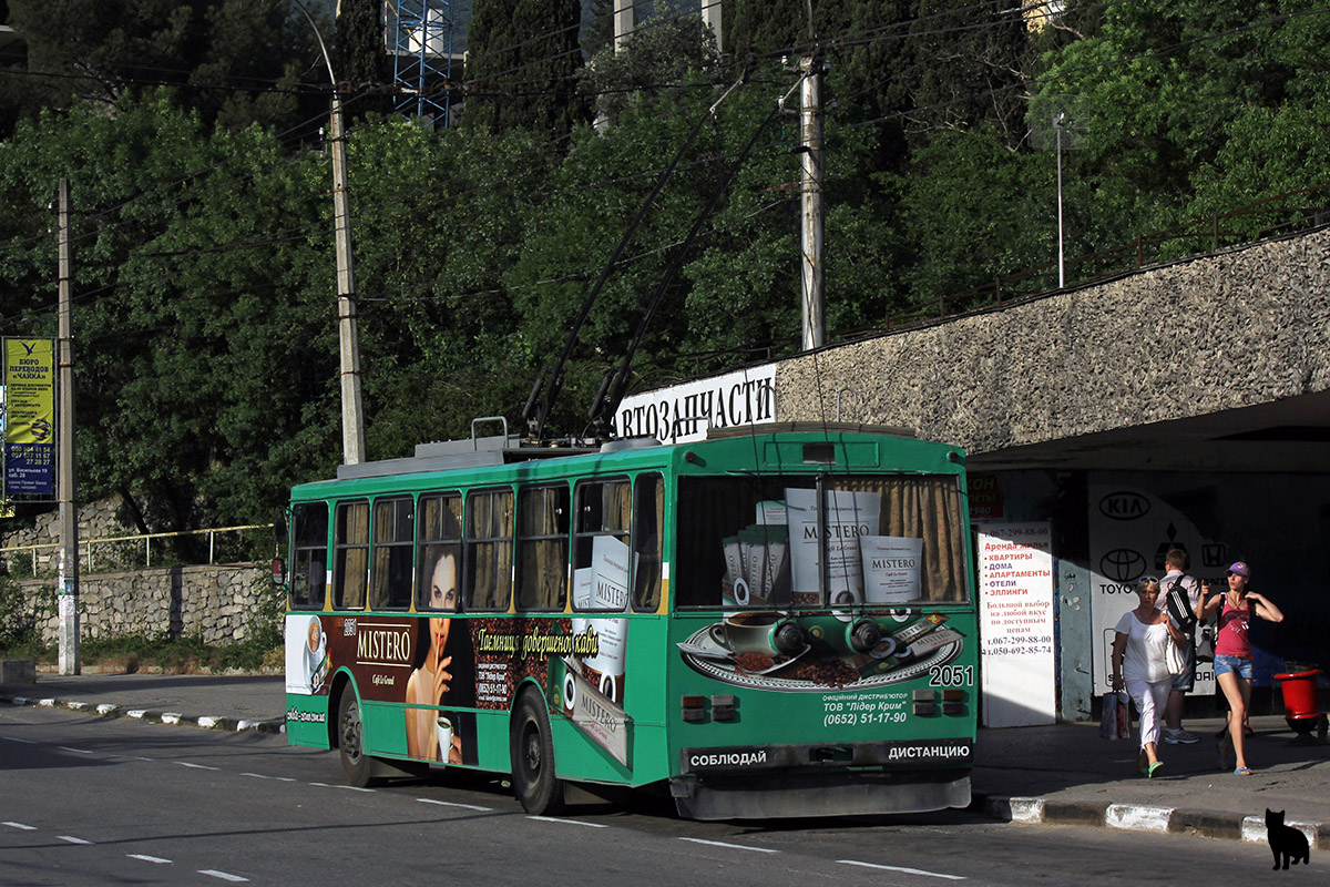 Крымский троллейбус, Škoda 14Tr02/6 № 2051