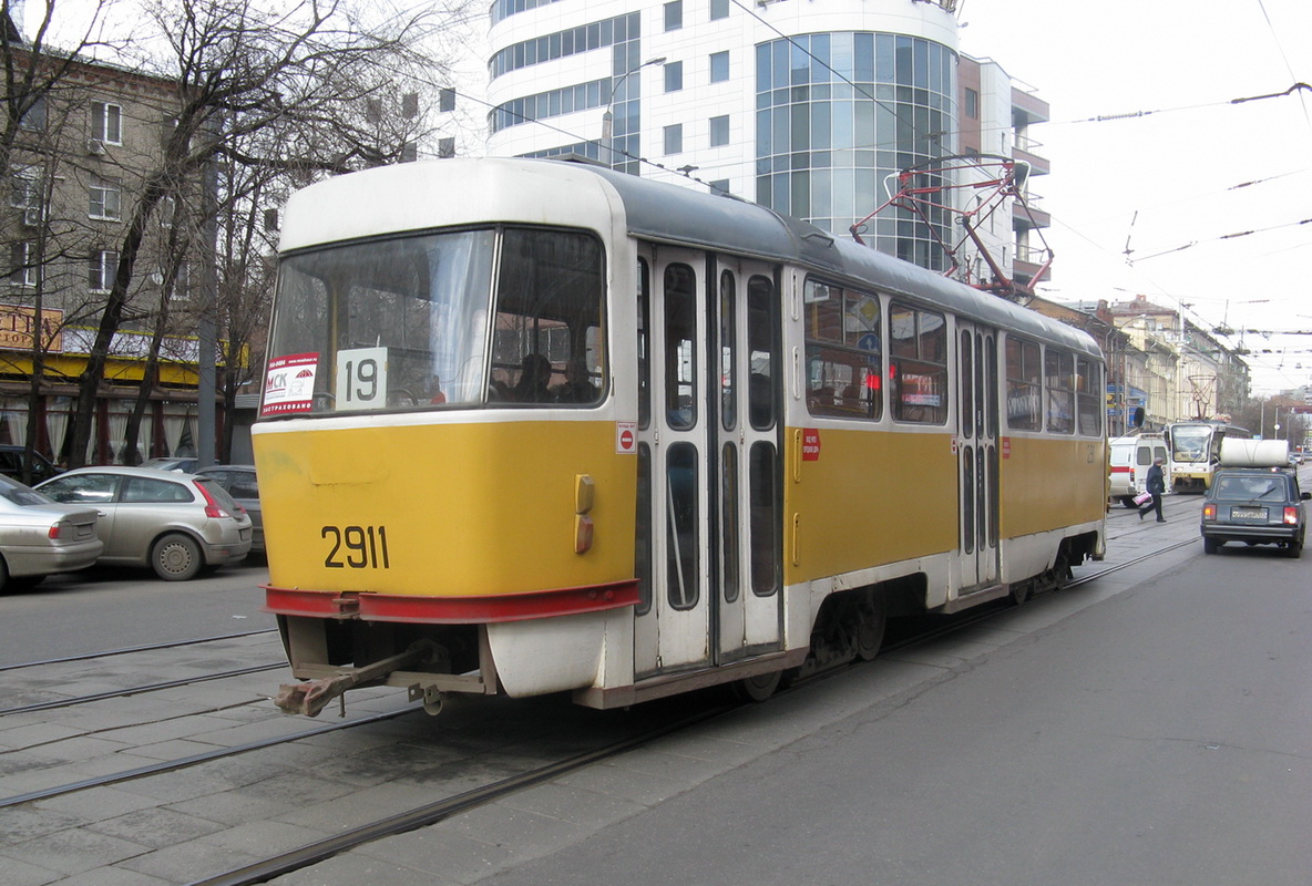 Москва, Tatra T3SU № 2911