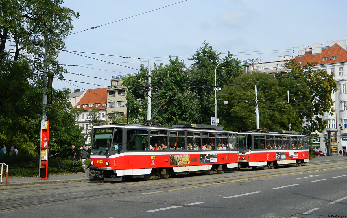 Прага, Tatra T6A5 № 8673; Прага, Tatra T6A5 № 8674