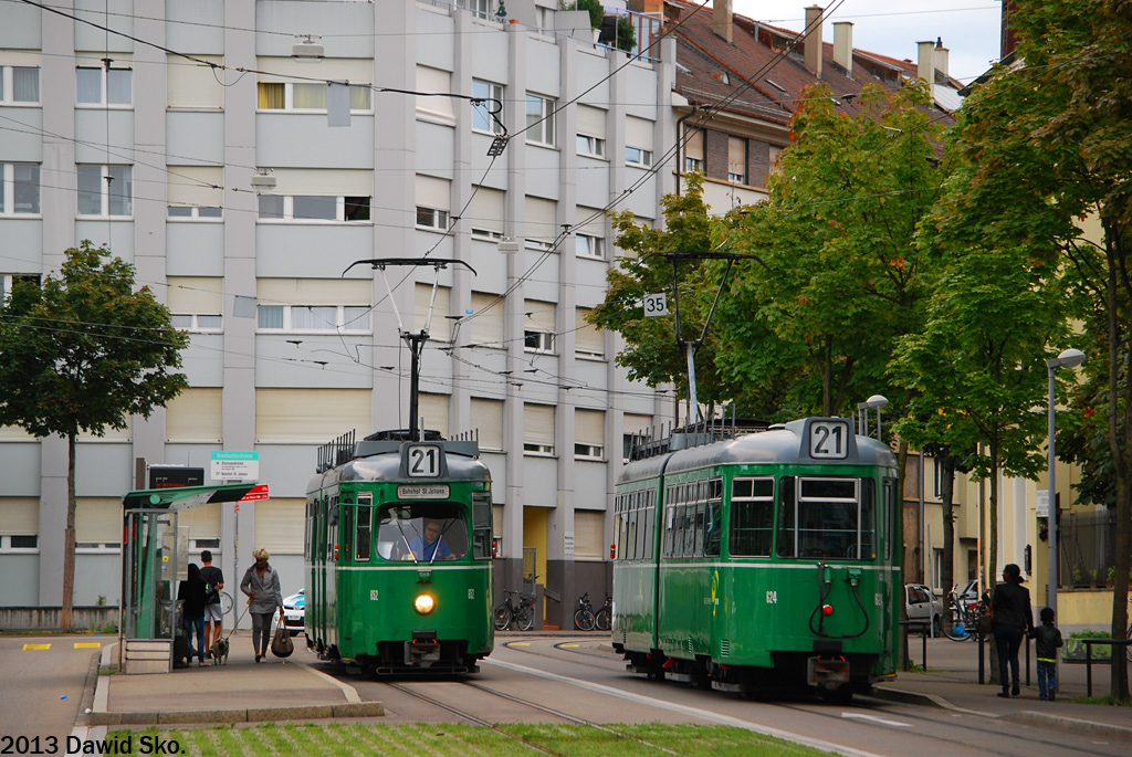 Базель, Duewag GT6 № 652; Базель, Duewag GT6 № 624