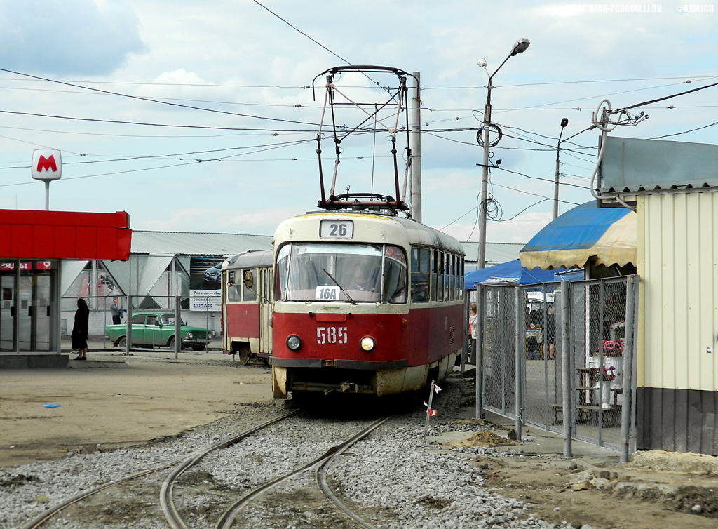 Харьков, Tatra T3SU № 585; Харьков — Временная однопутная линии возле ст. м. «‎Героев труда»