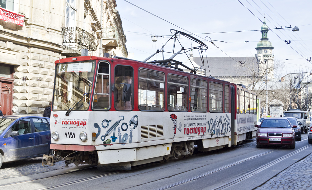 Львов, Tatra KT4D № 1151