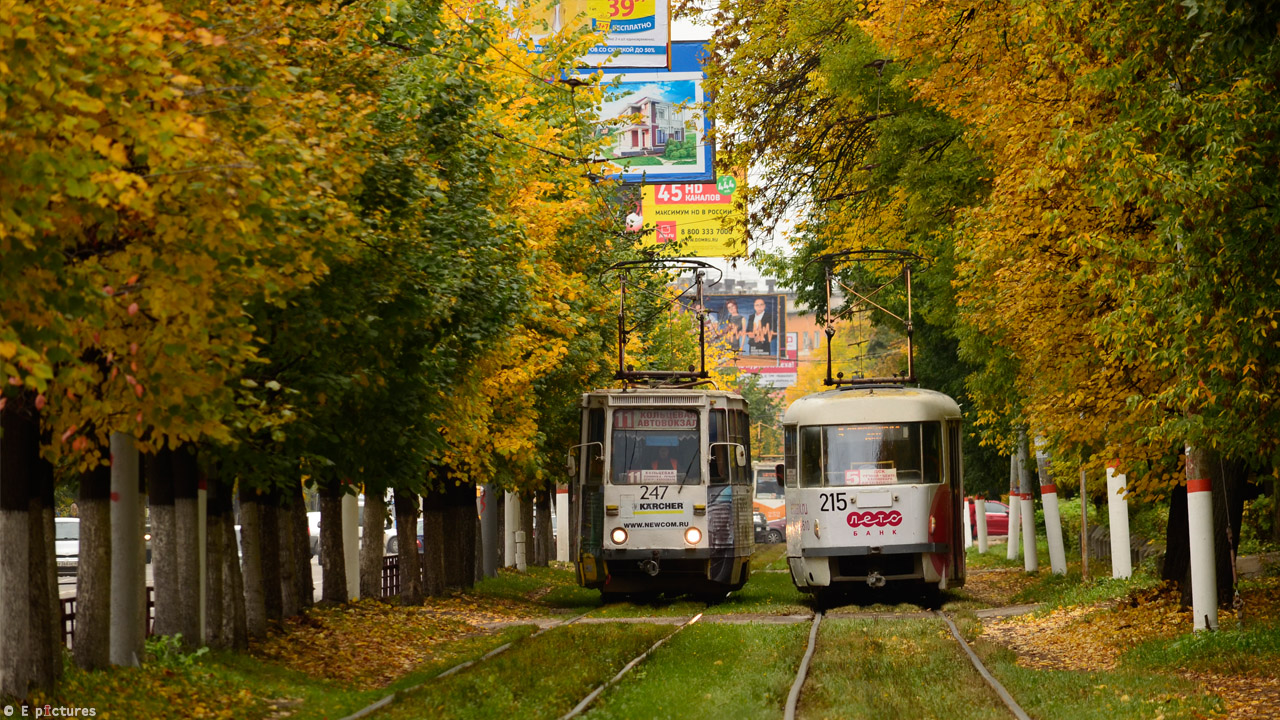 Тверь, 71-605А № 247; Тверь, Tatra T3SU № 215