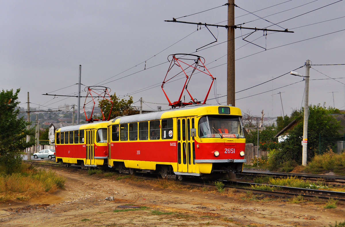 Волгоград, Tatra T3SU (двухдверная) № 2651; Волгоград, Tatra T3SU (двухдверная) № 2637