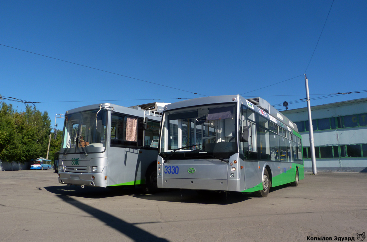 Новосибирск, СТ-6217М № 3316; Новосибирск, Тролза-СТ-5265А № 3330