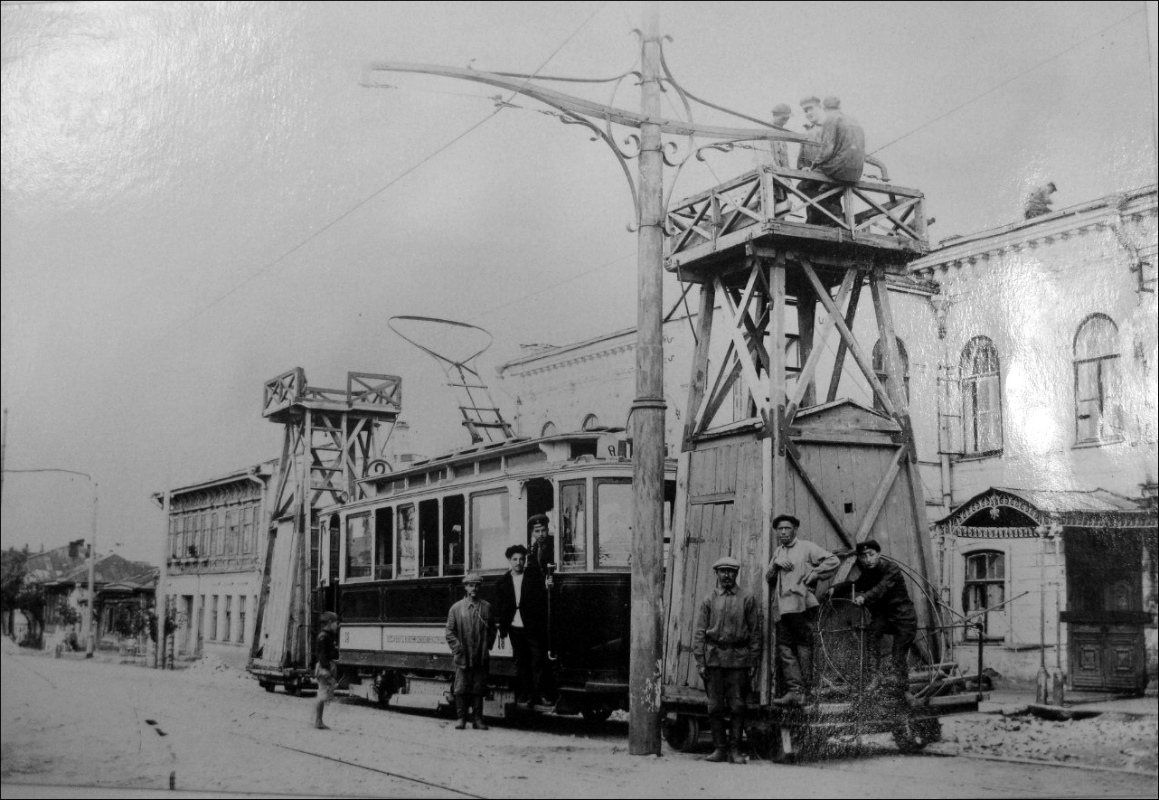 Самара, Двухосный моторный Коломенского завода № 18; Самара — Исторические фотографии — Электрический трамвай (1921-1941); Самара — Строительство и ремонты трамвайных линий