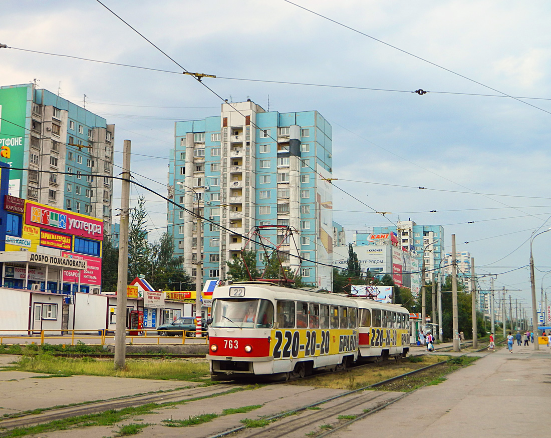 Самара, Tatra T3SU (двухдверная) № 763