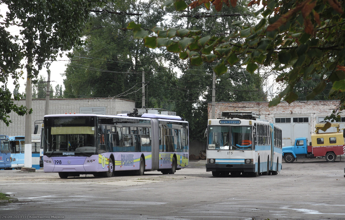 Кременчуг, ЛАЗ E301A1 № 198; Кременчуг, ЮМЗ Т1 № 175