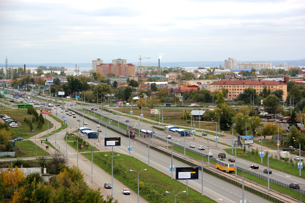 Kazan — Big tram circle; Kazan — ET Lines [2] — Right Bank; Kazan — Photos from a height