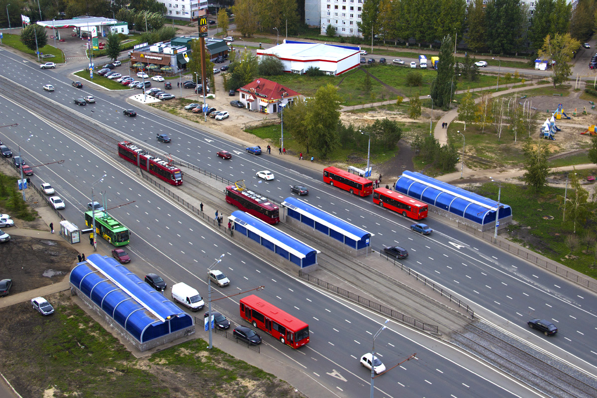 Kazan — Big tram circle; Kazan — ET Lines [2] — Right Bank; Kazan — Photos from a height