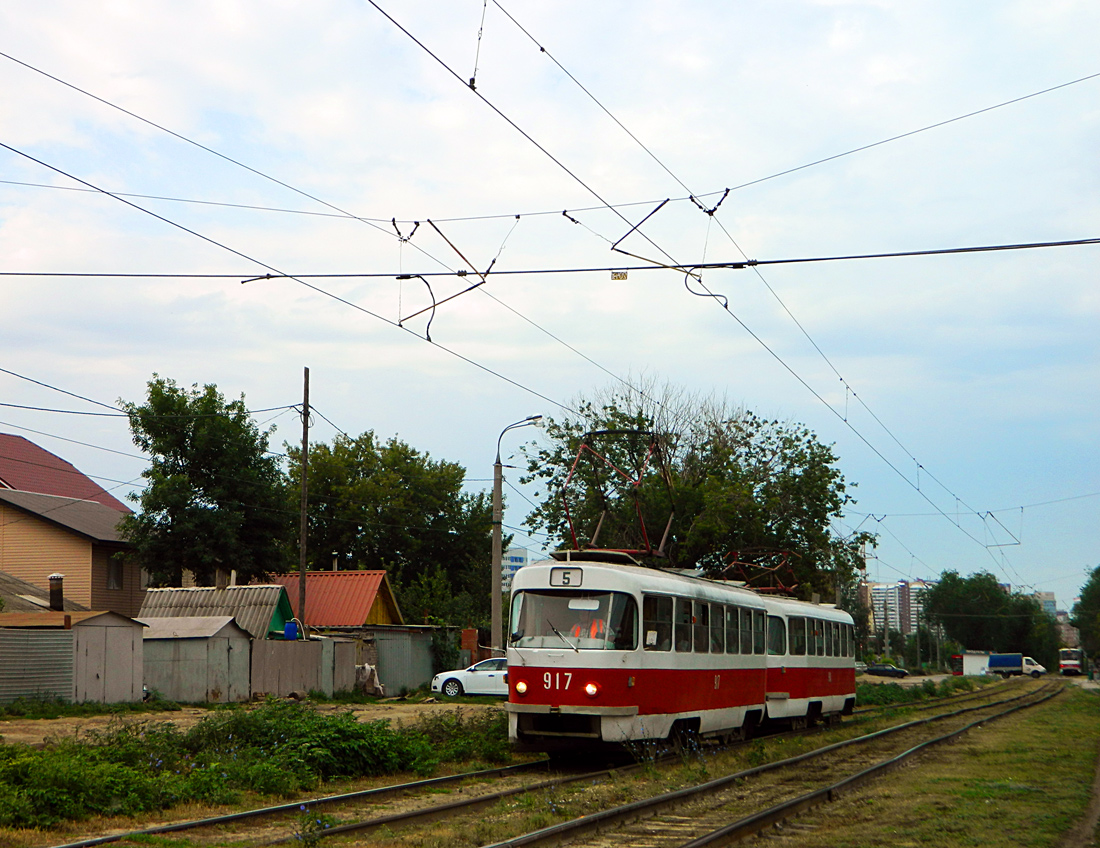Самара, Tatra T3SU (двухдверная) № 917