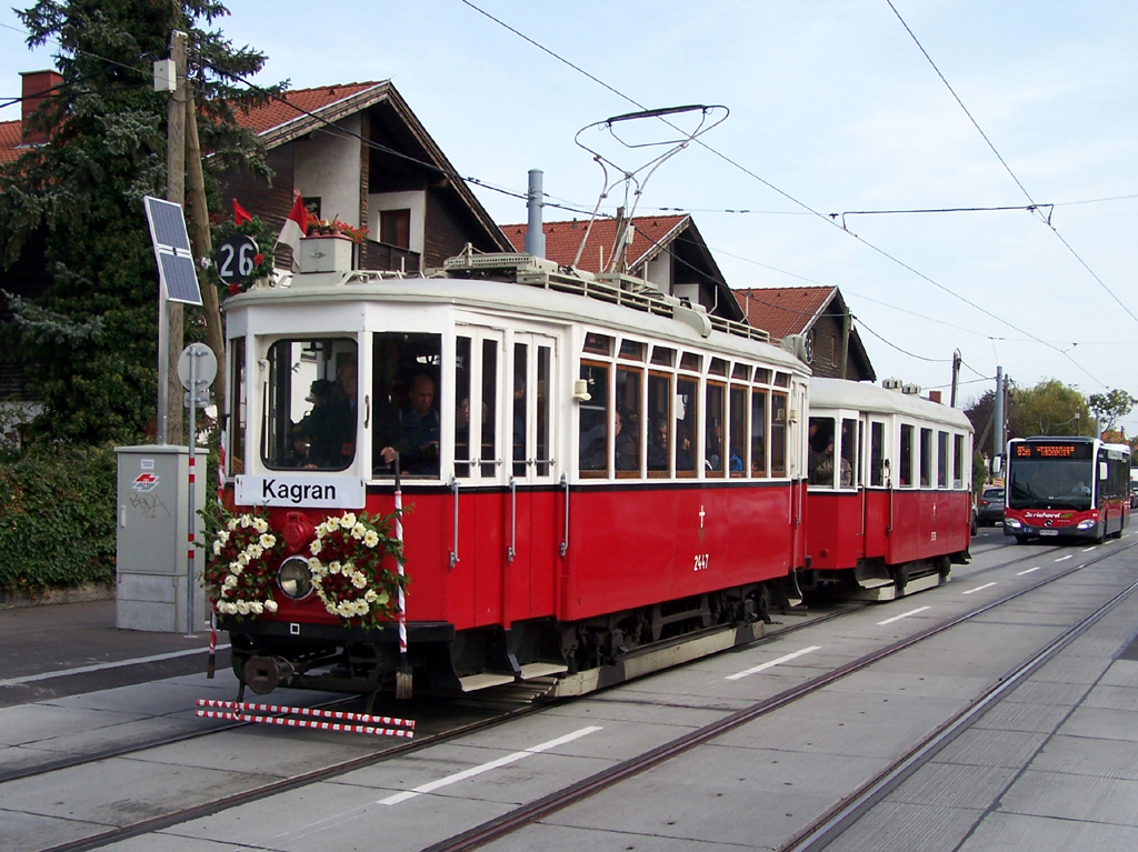 Vienna, Simmering Type K № 2447; Vienna — Opening of the new line 26 Kagraner Platz — Hausfeldstrasse
