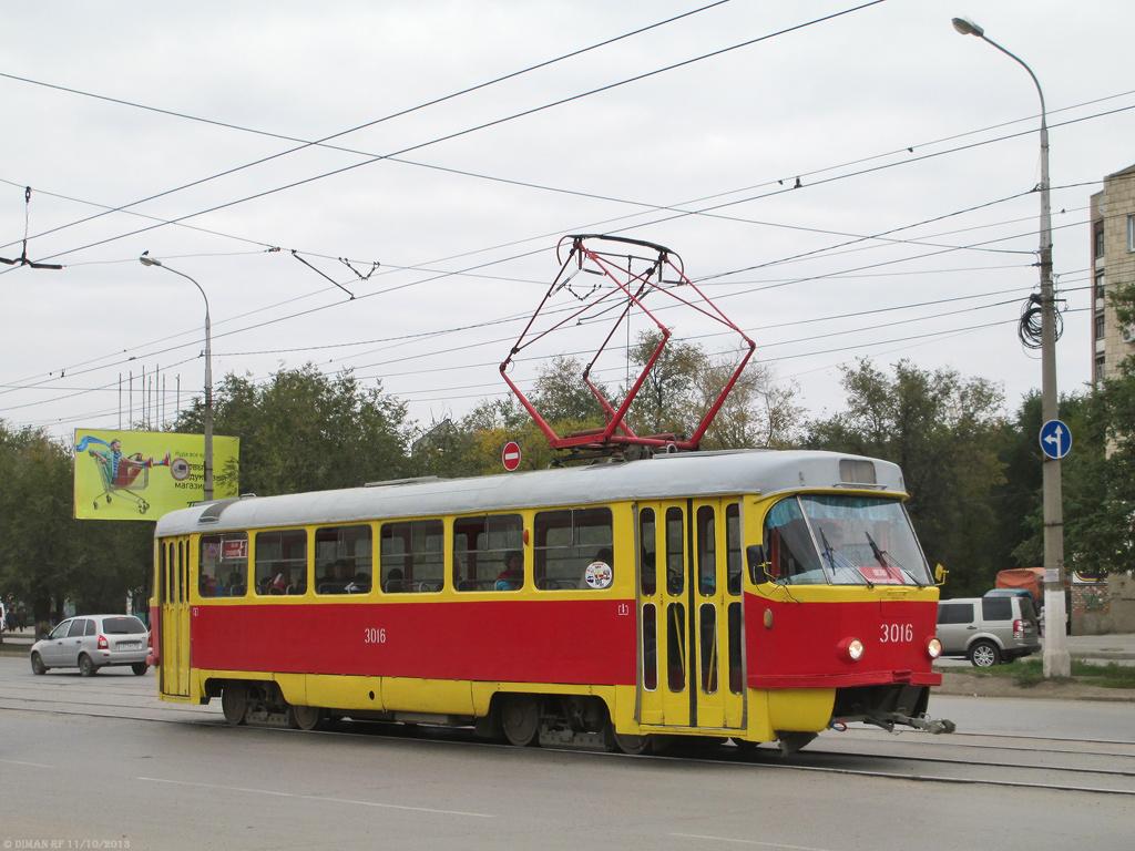 Волгоград, Tatra T3SU (двухдверная) № 3016