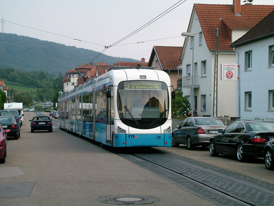 Рейн-Неккар, Bombardier RNV8Z № 278; Рейн-Неккар — Трамвайные линии: движение по системе Straßenbahn-Gegenverkehr