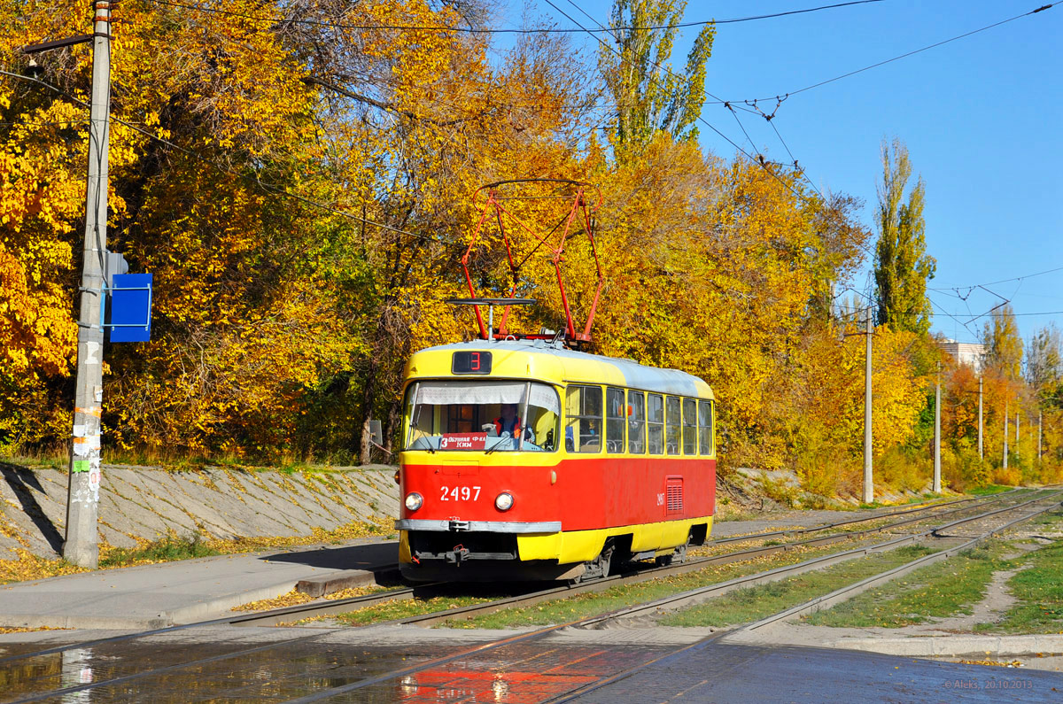 Волгоград, Tatra T3SU (двухдверная) № 2497