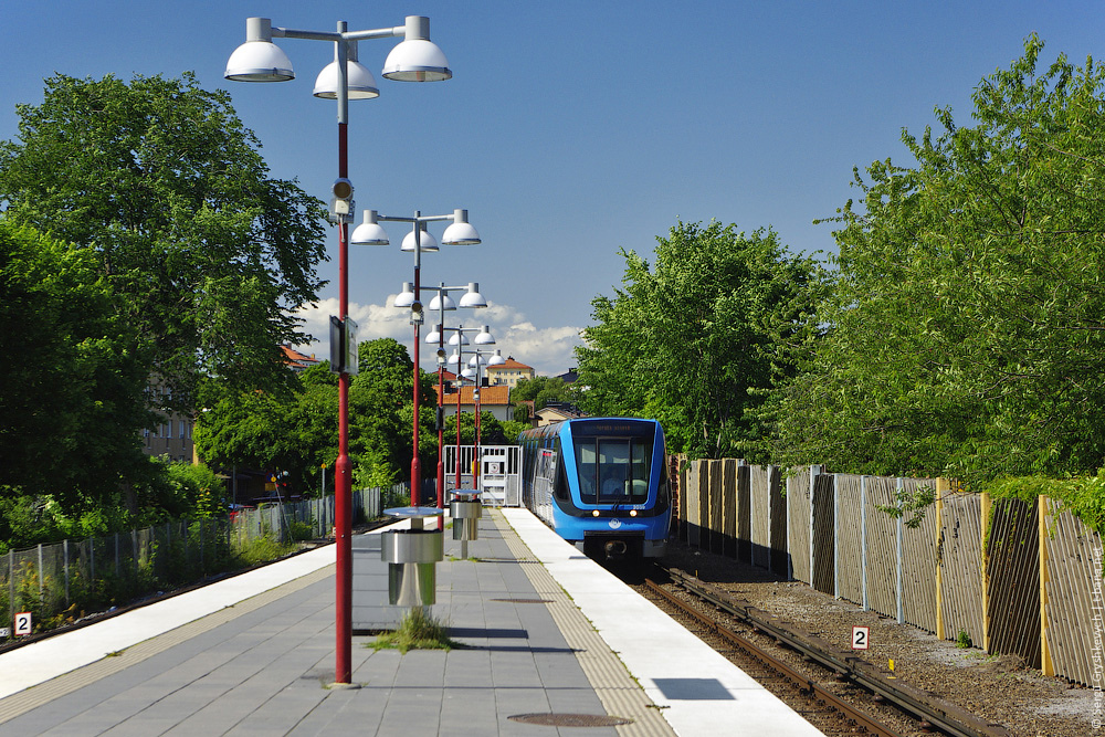 Sztokholm, Adtranz C20 Nr 2034; Sztokholm — Tunnelbana — Green Line | Gröna Linjen