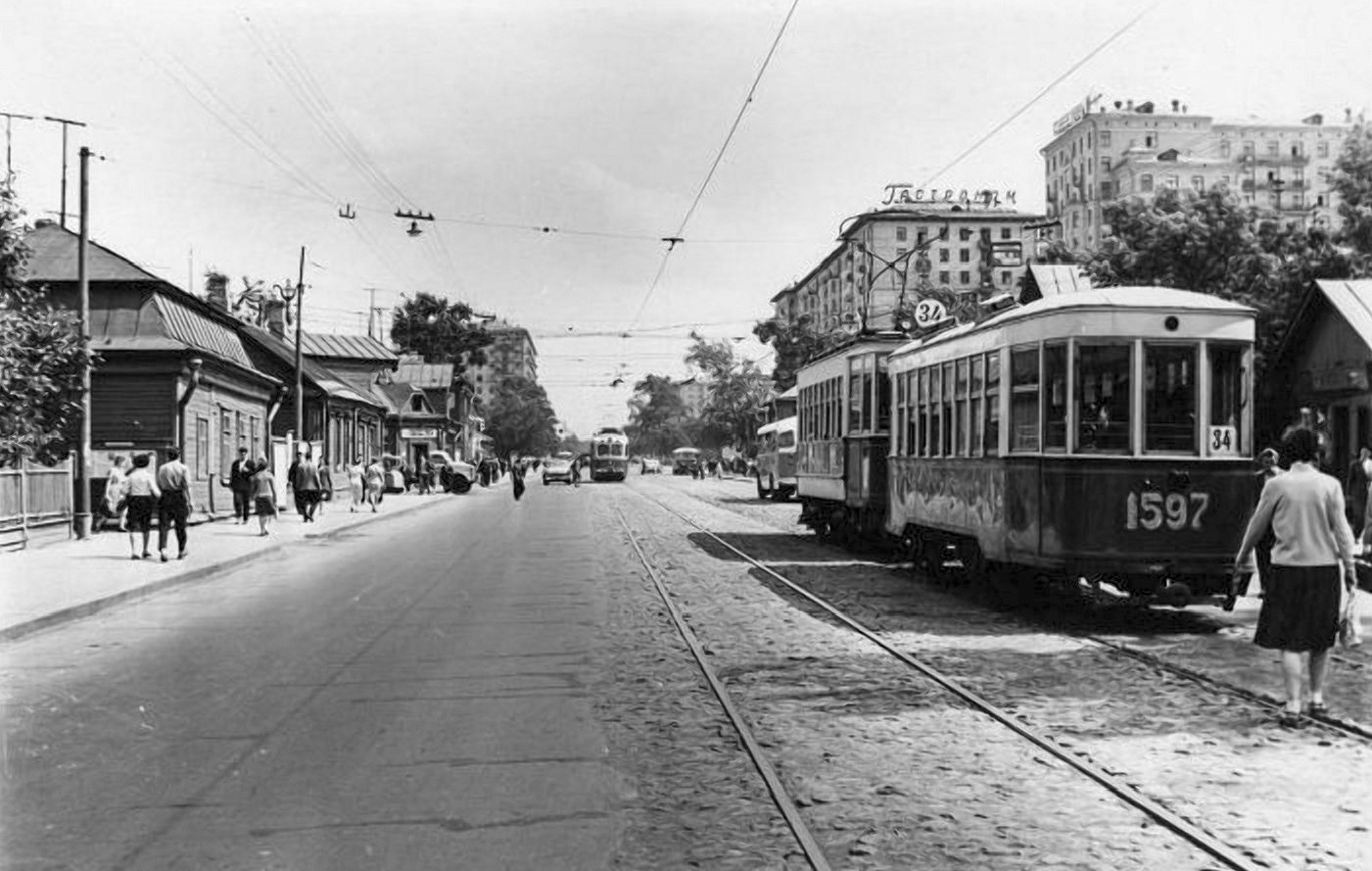 Москва, С № 1597; Москва — Исторические фотографии — Трамвай и Троллейбус (1946-1991)