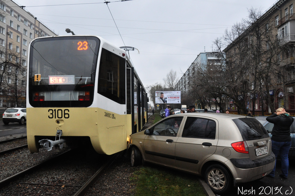Moscou, 71-619A N°. 3106; Moscou — Accidents