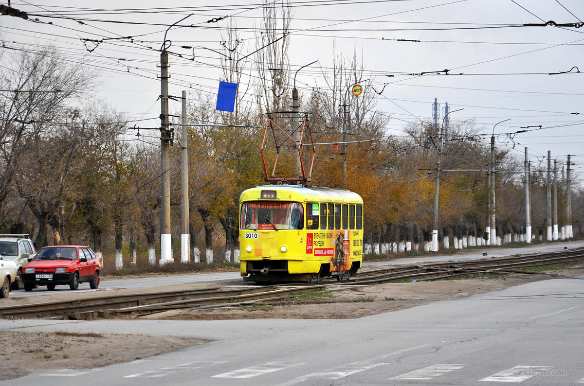 Волгоград, Tatra T3SU (двухдверная) № 3010