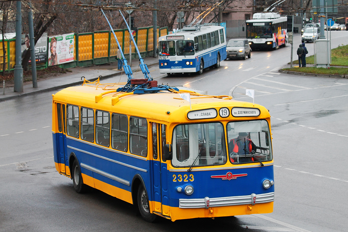 Moscow, ZiU-5 № 2323; Moscow — Parade to 80 years of Moscow trolleybus on November 16, 2013 Moscow, ZiU-5 № 2323; Moscow — Parade to 80 years of Moscow trolleybus on November 16, 2013