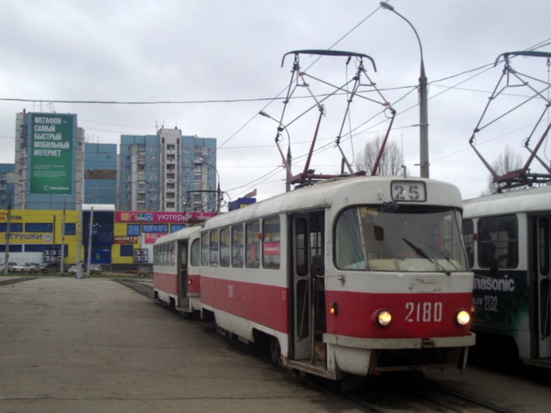 Самара, Tatra T3SU (двухдверная) № 2180