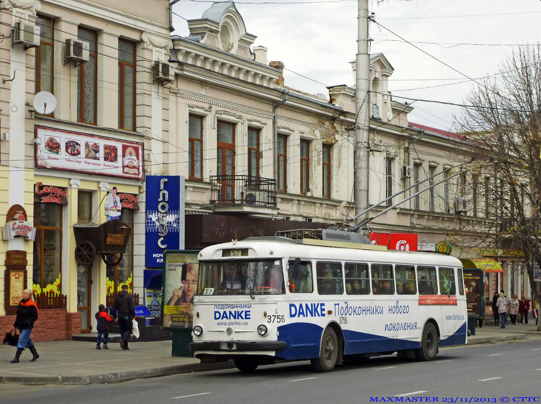 Крымский троллейбус, Škoda 9TrH27 № 3756