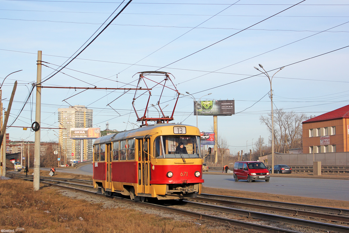 Екатеринбург, Tatra T3SU № 671 Екатеринбург, Tatra T3SU № 671