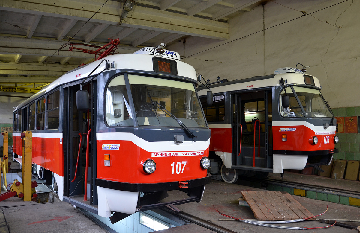 Краснодар, Tatra T3SU КВР ТМЗ № 107; Краснодар, Tatra T3SU КВР ТМЗ № 106