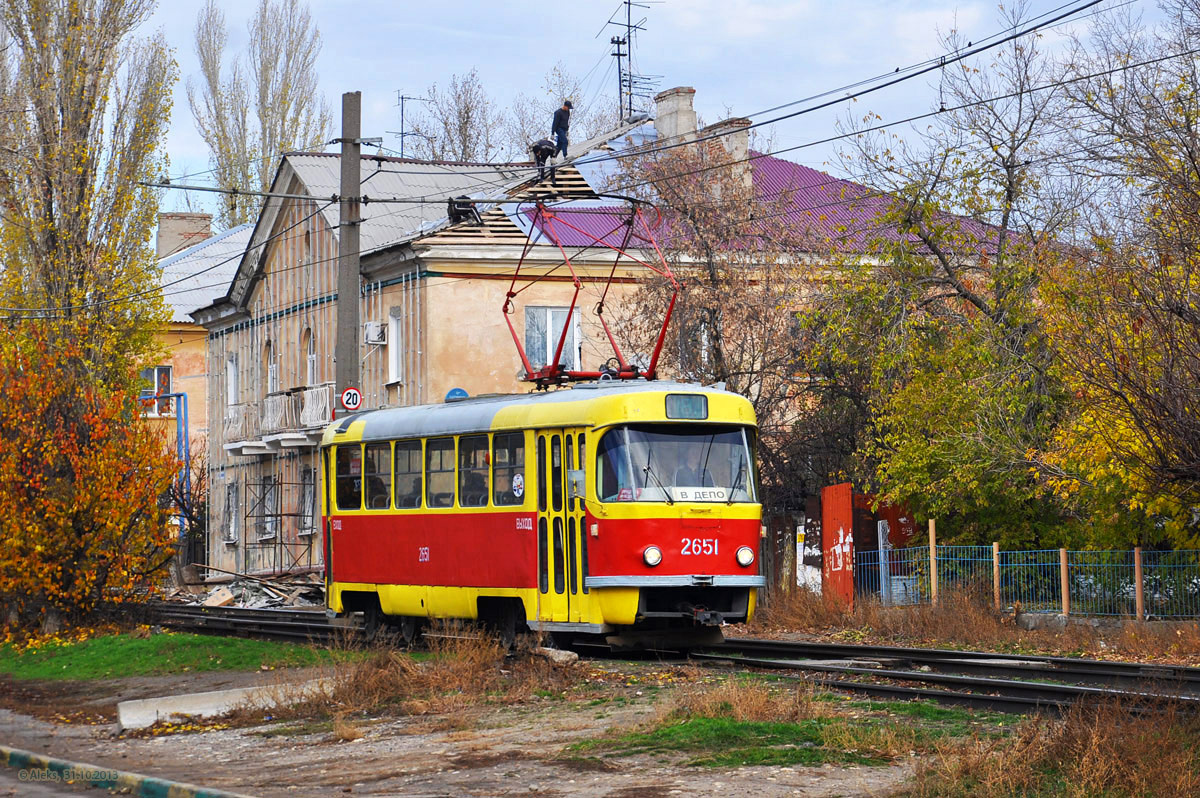 Волгоград, Tatra T3SU (двухдверная) № 2651