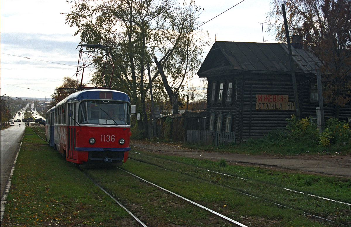 Ижевск, Tatra T3SU (двухдверная) № 1136