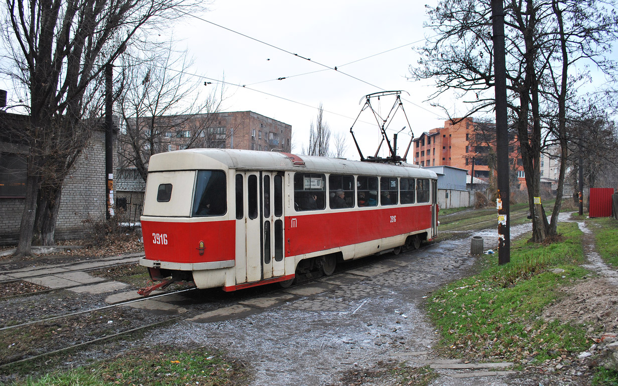 Донецк, Tatra T3SU (двухдверная) № 3916