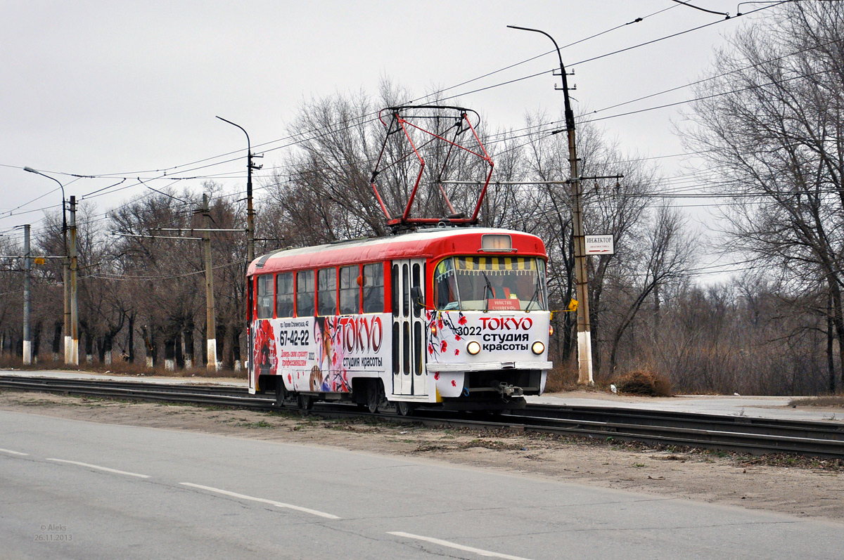 Volgograd, Tatra T3SU (2-door) č. 3022