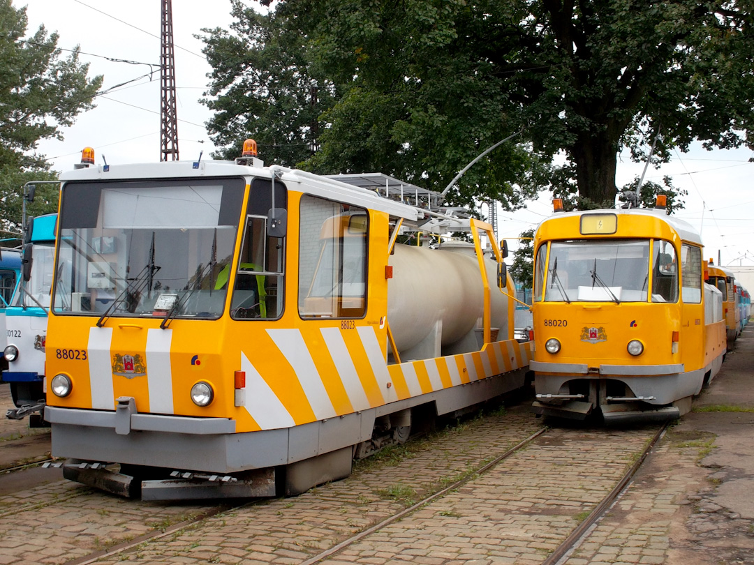 Рига, Tatra T6B5SU № 88023; Рига, Tatra T3SU (двухдверная) № 88020