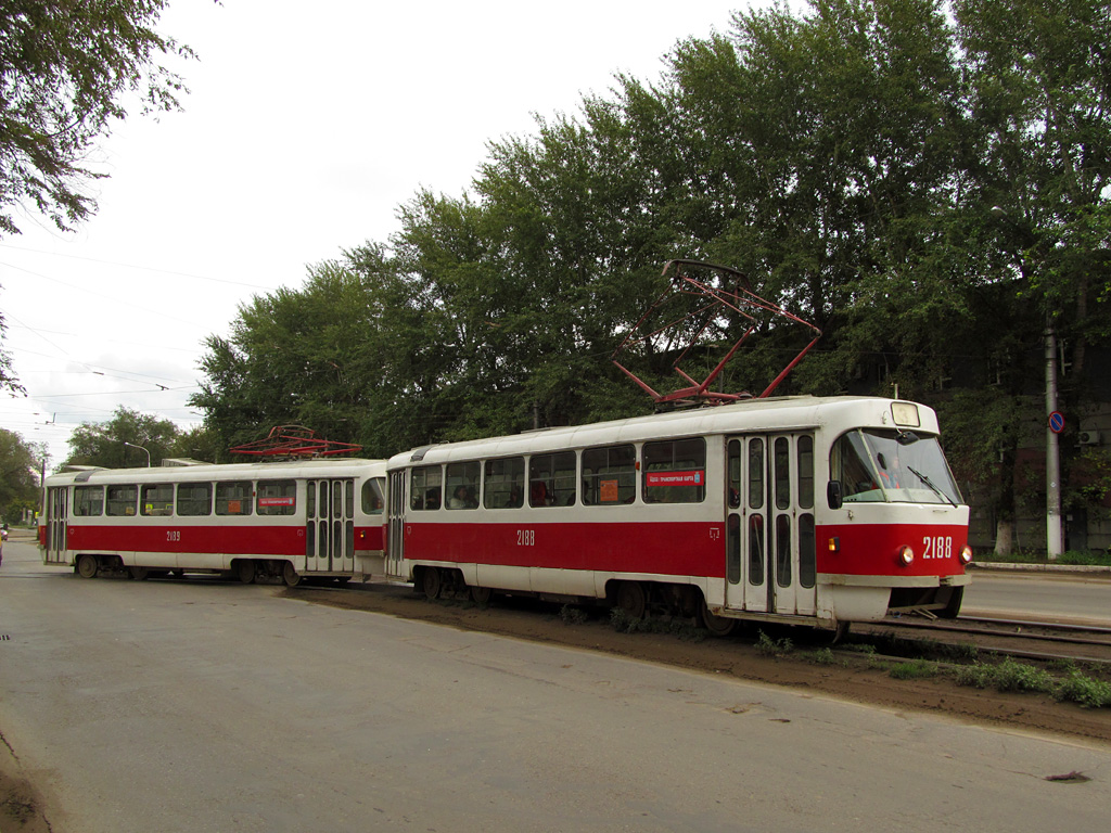 Самара, Tatra T3SU (двухдверная) № 2188