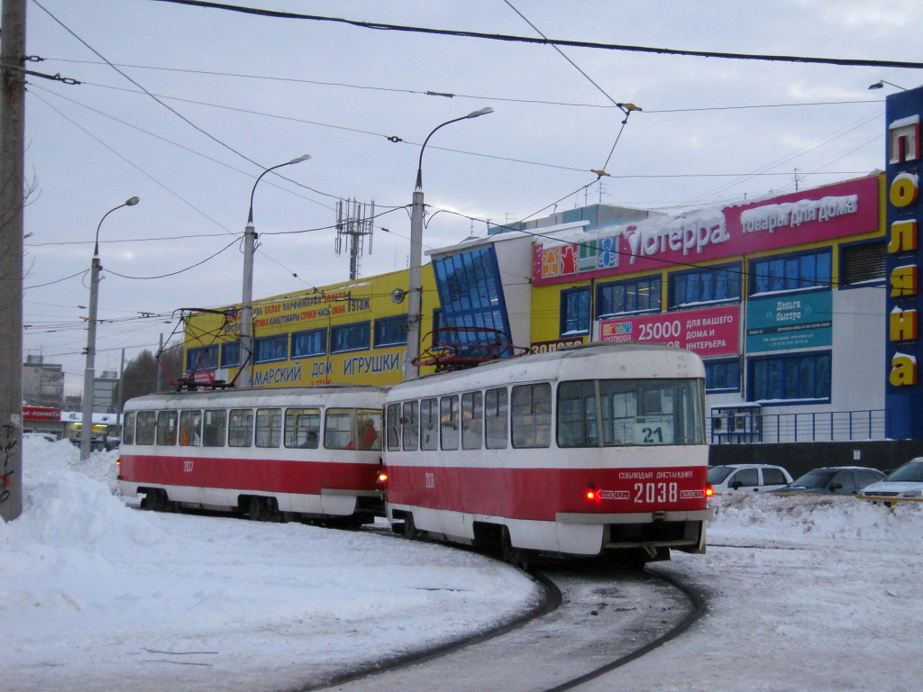 Самара, Tatra T3SU (двухдверная) № 2038; Самара — Конечные станции и кольца (трамвай)