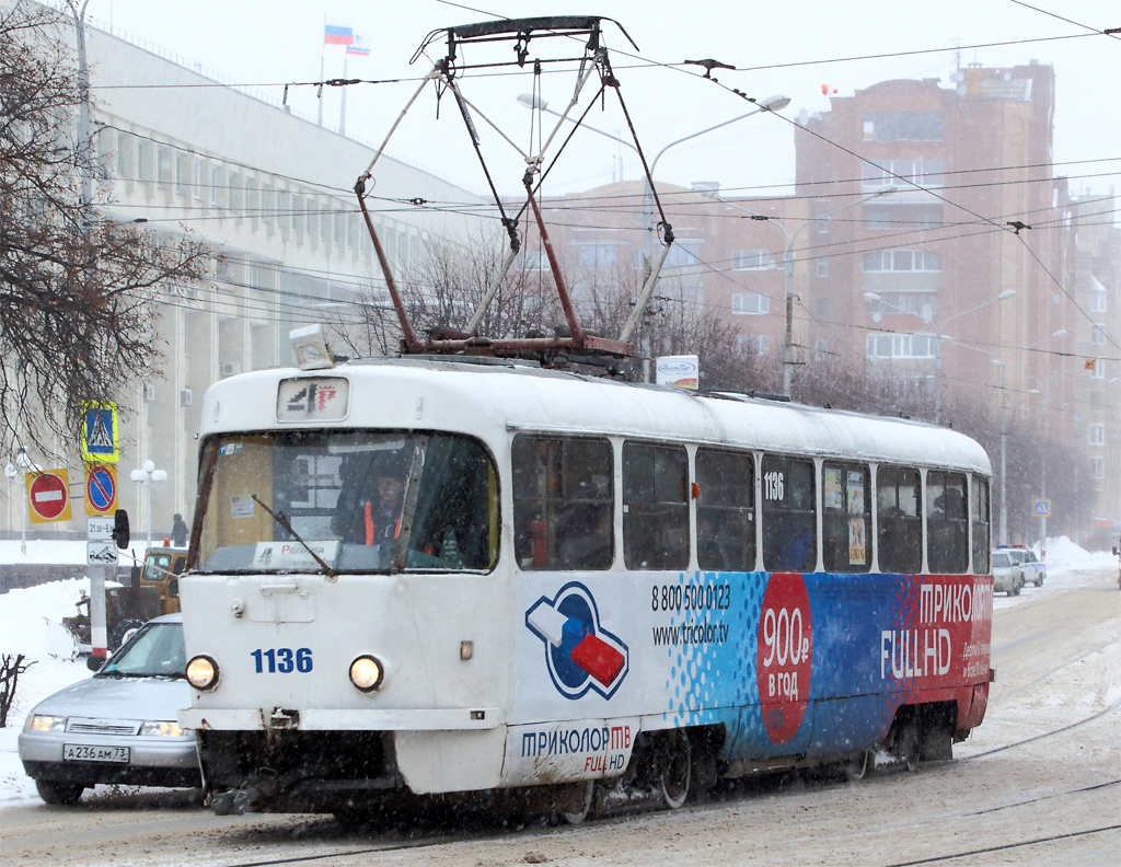 Ульяновск, Tatra T3SU № 1136