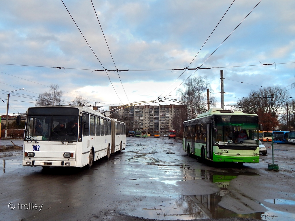 Львов, Škoda 15TrM № 602; Львов, Богдан Т60111 № 112
