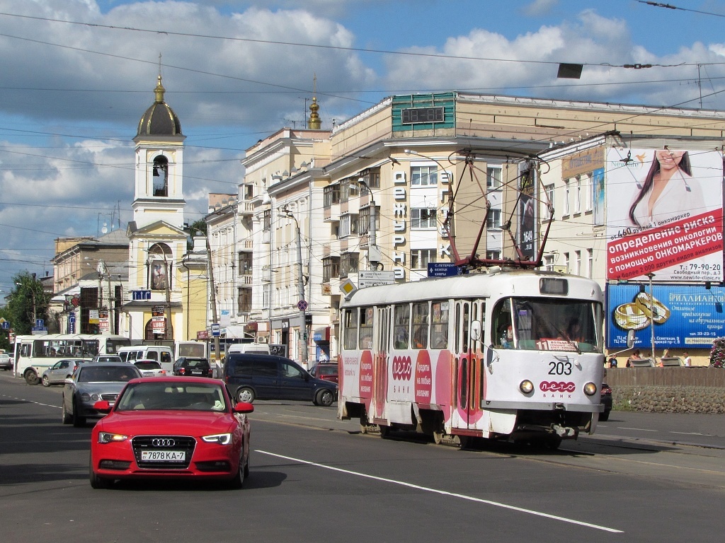 Twer, Tatra T3SU Nr 203; Twer — Streetcar lines: Central district