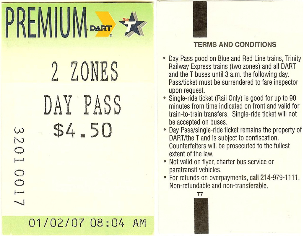 Даллас — Проездные документы