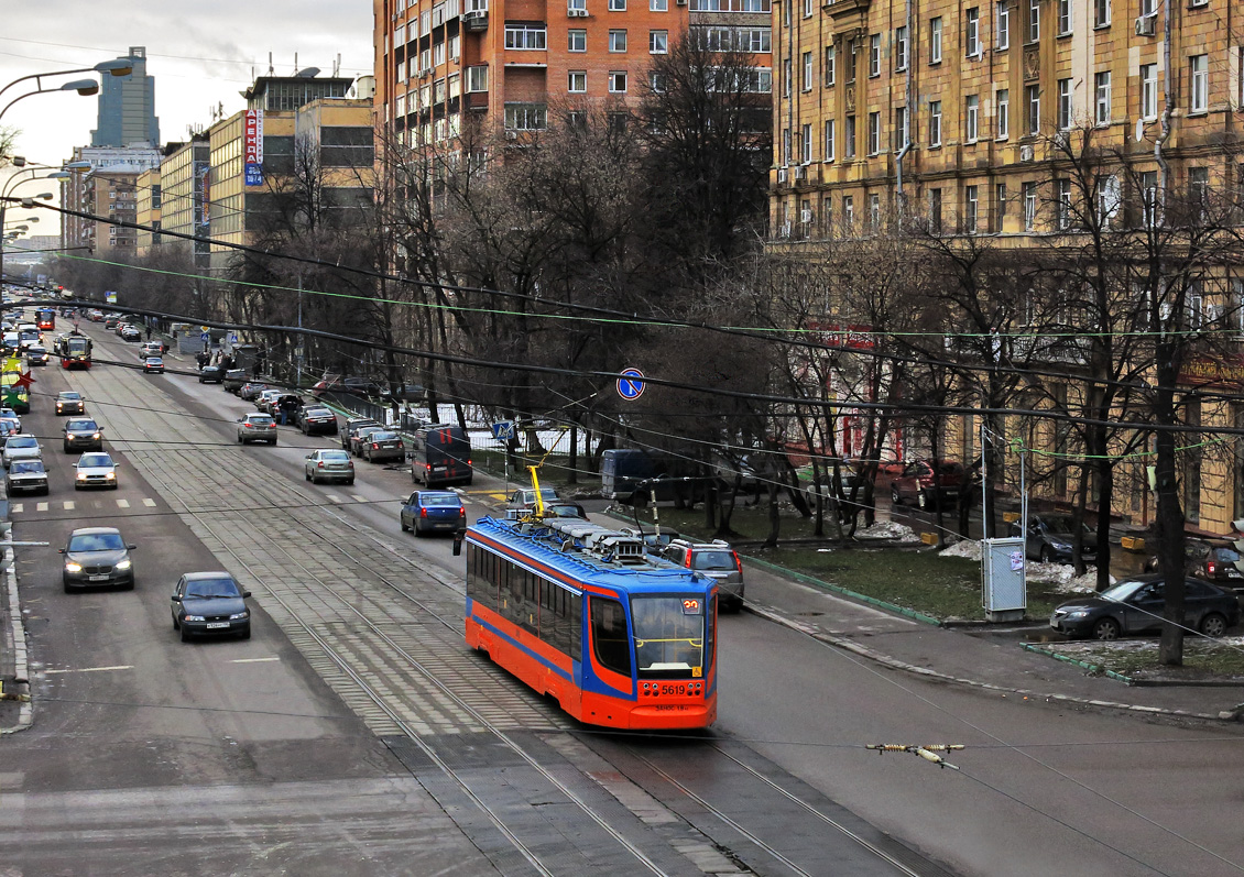Москва, 71-623-02 № 5619; Москва — Виды с высоты; Москва — Трамвайные линии: ВАО