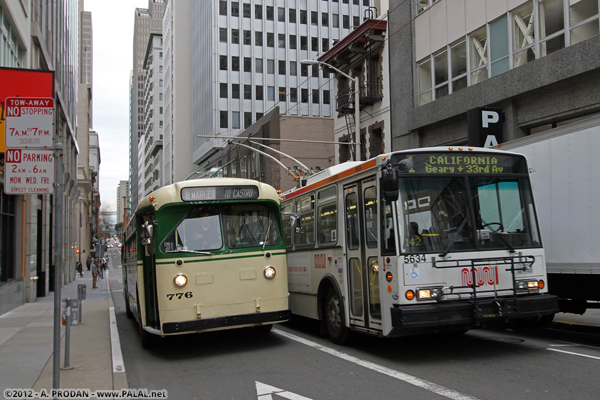 Сан-Франциско, область залива, Marmon-Herrington TC48 № 776; Сан-Франциско, область залива, Škoda 14TrSF № 5634
