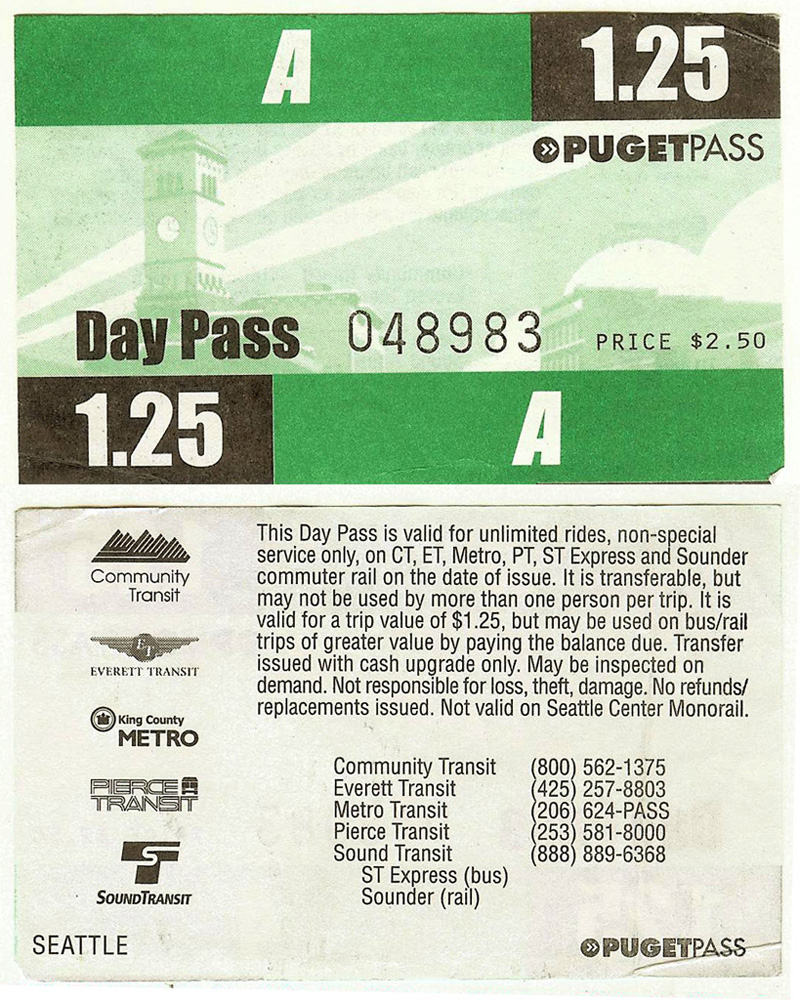 Сиэтл — Проездные документы