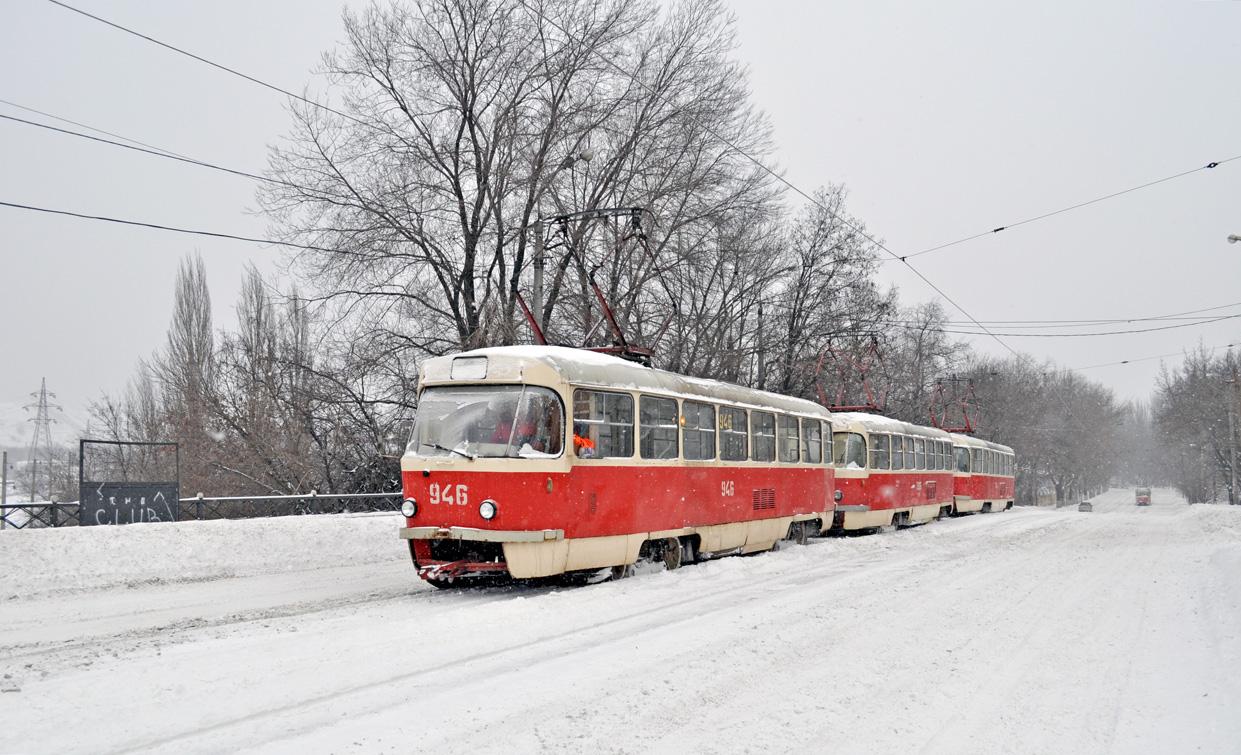 頓涅茨克, Tatra T3SU # 946; 頓涅茨克 — Snowfall 2014
