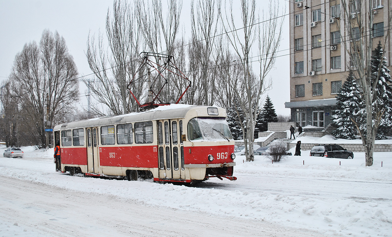 Donezk, Tatra T3SU Nr. 963; Donezk — Snowfall 2014