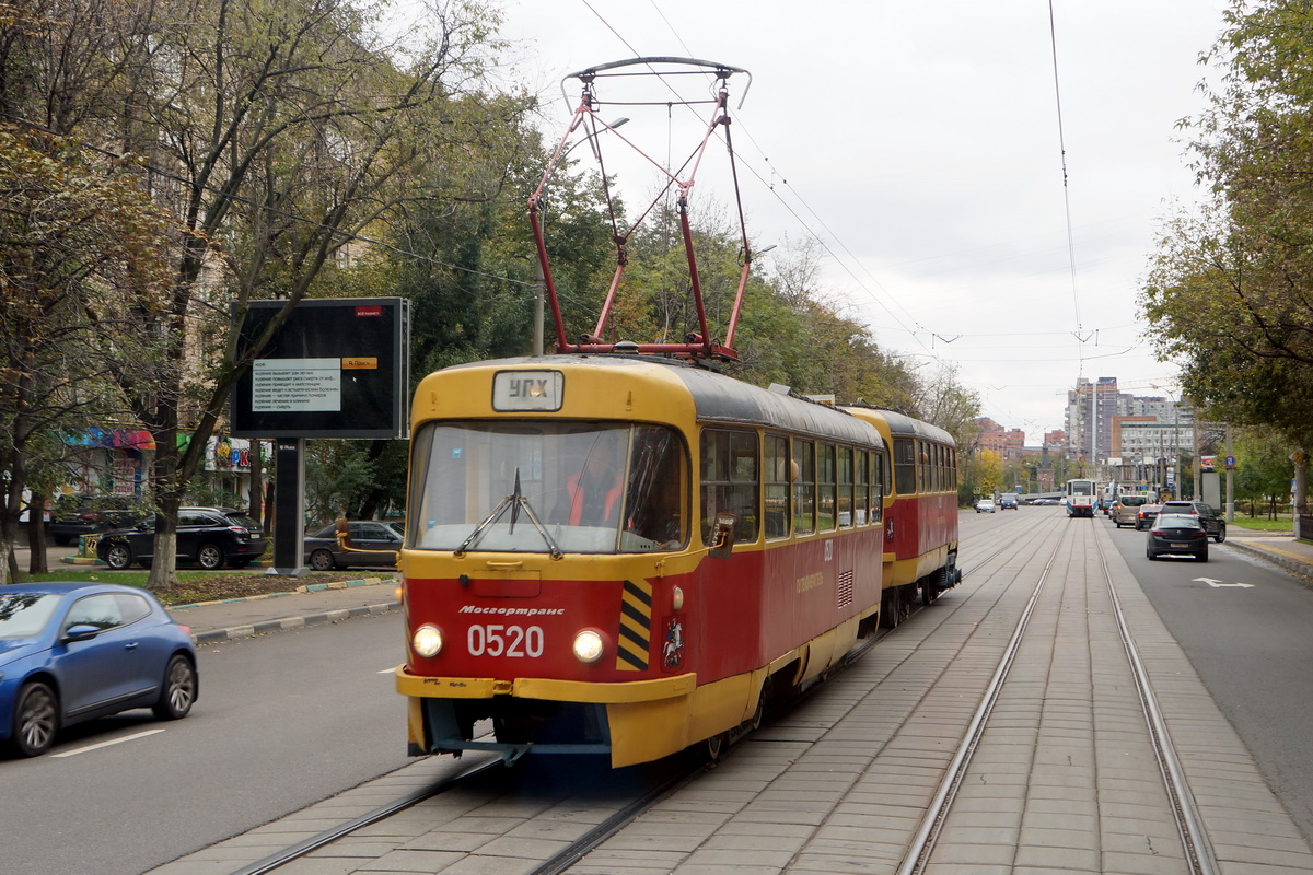 Москва, Tatra T3SU № 0520